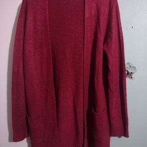 Old Navy size medium  woman's textured open front sweater